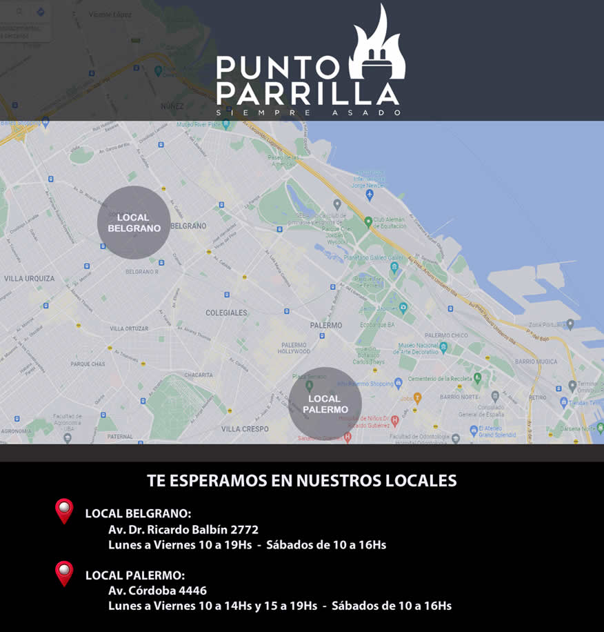 Sucursales Punto Parrilla  - Distribuidor Tromen Kamado Argentino Ñuke